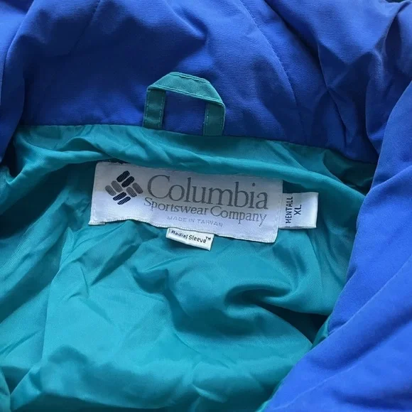 Men's Vintage 90's Columbia Radial Sleeve Color Block 3 In 1 Winter Jacket Sz XL
